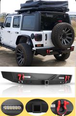 ΠΡΟΦΥΛΑΚΤΗΡΑΣ ΠΙΣΩ Jeep WRANGLER JL 18-24 Rear Bumper – Off-Road Rings & LED Nevada