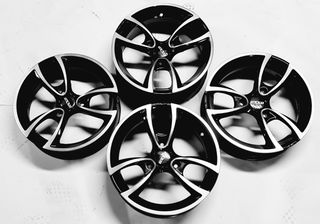 Ζάντες αλουμινίου Oxxo Trias Black για smart 451, 3x112, 4 τεμάχια