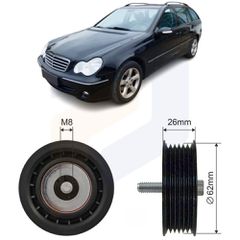 Τροχαλία παρέκκλισης ιμάντα για Mercedes C Class (S203) 2001 2002 2003 2004 2005 2006 2007 2722020000