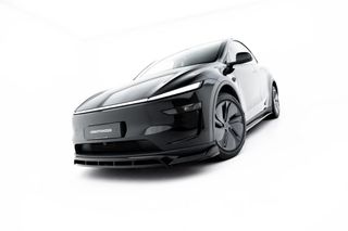 Spoiler / Χειλάκι Εμπρός Προφυλακτήρα Maxton Design Tesla Model Y Mk1 FL (2025 - ) - Μαυρο Γυαλιστερό - (TE-MODELY-1F-FD1G+FD1RG)