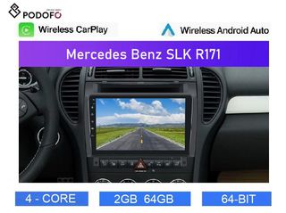 Mercedes SLK R171 (2004-11) Android οθόνη 9" 2+64GB Ασύρματο CarPlay & Aσύρματο Android Auto GPS WiFi EQ