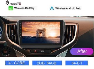 Suzuki Baleno (2015-21) Android Car Radio 9" 2+64GB Ασύρματο CarPlay & Aσύρματο Android Auto GPS WiFi EQ