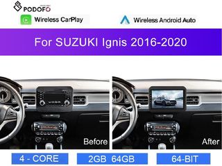 Suzuki Ignis 2017-23 Android Car Radio 9" 2+64GB Ασύρματο CarPlay & Aσύρματο Android Auto GPS WiFi EQ