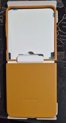 Αυθεντική δερμάτινη θήκη Samsung Galaxy Flip 7 καινούργια, caramel