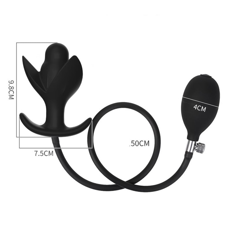 Pure Pleasure Inflatable Butt Plug Black