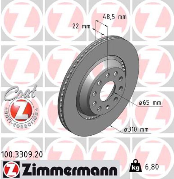 Zimmermann Δισκόπλακα - 100.3309.20