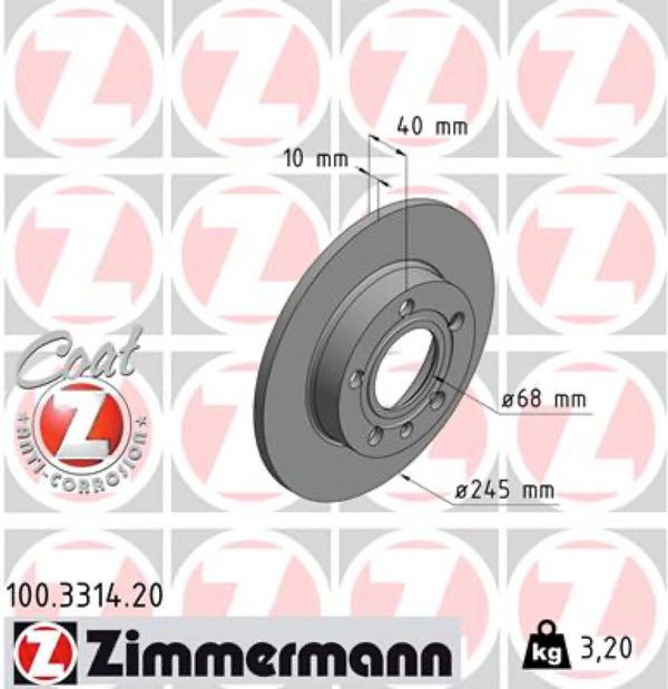 Zimmermann Δισκόπλακα - 100.3314.20
