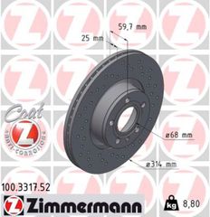 Zimmermann Δισκόπλακα - 100.3317.52
