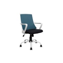 ΚΑΡΕΚΛΑ ΓΡΑΦΕΙΟΥ MALFOI HM1053.06 ΜΠΛΕ MESH & ΠΟΔΙ ΜΕΤΑΛΛΙΚΟ 58x59x103 εκ.