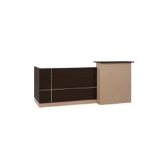 ΓΡΑΦΕΙΟ ΥΠΟΔΟΧΗΣ DALTON HM2068.01 ΜΕΛΑΜΙΝΗ ΣΕ WENGE-ΜΠΕΖ 240x80x106Υεκ.