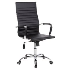 ΚΑΡΕΚΛΑ ΓΡΑΦΕΙΟΥ HM1059.31 ΜΑΥΡΟ PU BOSS ΔΙΕΥΘΥΝΤΟΥ ΠΟΔΙ ΧΡΩΜΙΟΥ 53x57x109Υεκ.