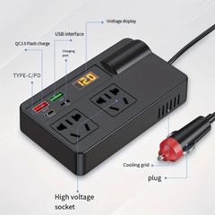 Πολυλειτουργικός Μετατροπέας 220V Οχήματος - Vehicle Multi-Function 220V Power Inverter Starlink Mini C11-A 200W PD QC 3.0 USB Type A Type-C για Μετατροπή 12V DC σε 220V AC ( Κωδ.1-PER0135 )-thumb-1