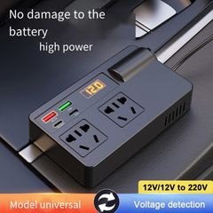 Πολυλειτουργικός Μετατροπέας 220V Οχήματος - Vehicle Multi-Function 220V Power Inverter Starlink Mini C11-A 200W PD QC 3.0 USB Type A Type-C για Μετατροπή 12V DC σε 220V AC ( Κωδ.1-PER0135 )-thumb-4
