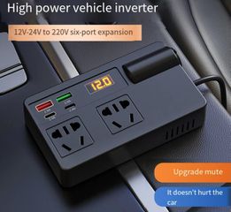 Πολυλειτουργικός Μετατροπέας 220V Οχήματος - Vehicle Multi-Function 220V Power Inverter Starlink Mini C11-A 200W PD QC 3.0 USB Type A Type-C για Μετατροπή 12V DC σε 220V AC ( Κωδ.1-PER0135 )-thumb-3