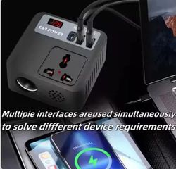 Πολυλειτουργικός Μετατροπέας 220V Οχήματος - Vehicle Multi-Function 220V Power Inverter Starlink Mini 100W PD QC 3.0 USB Type A για Μετατροπή 12V DC σε 220V AC ( Κωδ.1-PER0137 )-thumb-2