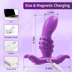 Octopus Wireless Remote App Controlled Anal Toy Purple-thumb-4