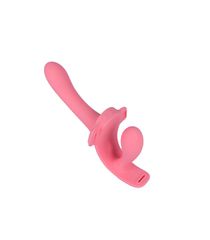 Τwiny Strap-on double vibrating harness liquid silicone usb-thumb-1