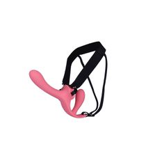 Τwiny Strap-on double vibrating harness liquid silicone usb-thumb-4