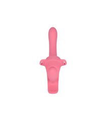 Τwiny Strap-on double vibrating harness liquid silicone usb-thumb-10