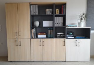 Σύνθεση επίπλων γραφείου / 4 Ερμάρια - Βιβλιοθήκες βαρέος τύπου ΔΡΟΜΕΑΣ