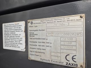 Εκσκαφέας Με Λάστιχα Hitachi 2012 ZX 190 W-3-thumb-12