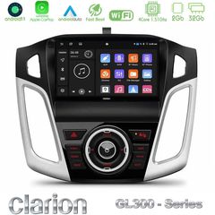 Clarion GL300 Series 4Core Android11 2+32GB Ford Focus 2012-2018 Navigation Multimedia Tablet 9" Με Carplay & Android Auto