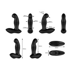 Nexus- Thrust Remote Control Thrusting Prostate Massager- Black-thumb-5