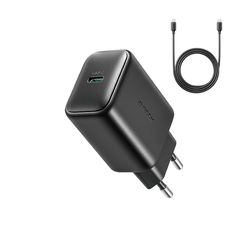 Joyroom JR-TCF23 Φορτιστής με Θύρα USB-C & Καλώδιο USB-C - USB-C 25W Power Delivery - Μαύρο