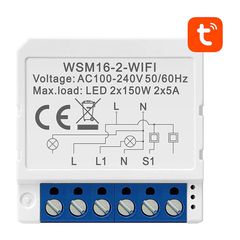 Avatto Έξυπνος Ενδιάμεσος Διακόπτης WiFi WSM16-W2 TUYA (Λευκό)