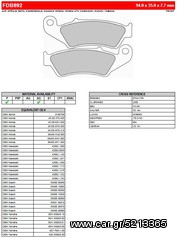 ΛΥΡΗΣ FERODO ΤΑΚΑΚΙΑ ΕΜΠΡΟΣ ΓΙΑ SUZUKI RM 250 2009-, FDB892P