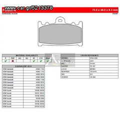 ΛΥΡΗΣ FERODO ΤΑΚΑΚΙΑ ΕΜΠΡΟΣ ΓΙΑ SUZUKI SV 1000 K3 / SK3 2003-, FDB574ST 