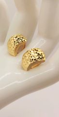 Σκουλαρίκια ασημένια 925 επίχρυσα Shiny Medium Italy A9506 ΤΙΜΗ 144 ΕΥΡΩ