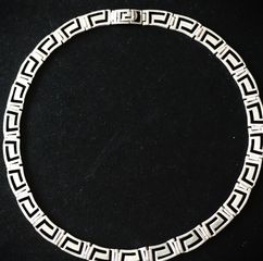 Κολιέ Μέανδρος κλασσικό Ελληνικό σχέδιο Αρχαία Ελλαδα Ασήμι sterling silver 925 - κλείσιμο καταστήματος SBTS001