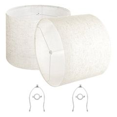 VEVOR Drum Lamp Shade 2 Set, 16 in Top x 16 in Bottom x 12 in High, Large Lampshade with Harp, Ανταλλακτικό φωτιστικό για επιτραπέζια φωτιστικά Φωτιστικά δαπέδου Κρεμαστά φώτα, Απαιτείται εύκολη συναρ