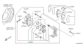 ΣΕΤ ΛΑΣΤΙΧΑΚΙΑ ΦΡΕΝΟΥ NISSAN MAXIMA A33  41120AG025