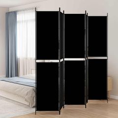 vidaXL Διαχωριστικό Δωματίου με 5 Πάνελ Μαύρο 250x220 εκ. από Ύφασμα