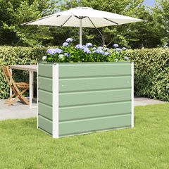 vidaXL Γλάστρα Παστέλ Πράσινο 100 x 50 x 77 εκ Επικαλυμμένος Χάλυβας