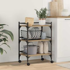 vidaXL Καρότσι Κουζίνας Artisan Oak 50 x 35 x 75.5 εκ