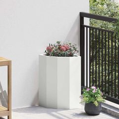 vidaXL Γωνιακό Ροδόδεντρο Λευκό 30 x 30 x 50 cm Ατσάλι