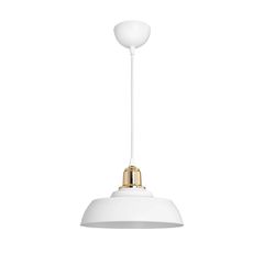 Κρεμαστό Φωτιστικό Οροφής με Ντουί 1 x E27 AC 220-240V IP20 - Λευκό & Χρυσό  -Μ25.5 x Π25.5 x Υ17cm