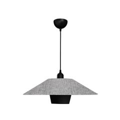 Κρεμαστό Φωτιστικό Οροφής με Ντουί 1 x E27 AC 220-240V IP20 - Μαύρο & Γκρί - Μ50 x Π50 x Υ24cm