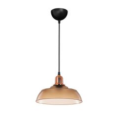 Κρεμαστό Φωτιστικό Οροφής με Ντουί 1 x E27 AC 220-240V IP20 - Καφέ & Μπρονζέ - Μ25.5 x Π25.5 x Υ17cm