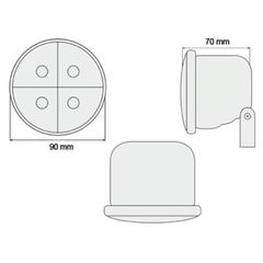 ΠΡΟΣΘΕΤΟ DAYLINE 4LED ΜΑΥΡΟ 90mm-thumb-1
