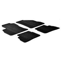 LAMPA - ΠΑΤΑΚΙΑ ΑΥΤΟΚΙΝΗΤΟΥ ΑΠΟ ΛΑΣΤΙΧΟ ΓΙΑ FIAT DOBLO 5D 01/2010-05/2020 / OPEL COMBO TOUR 04/2012-17/2012 ΣΕ ΜΑΥΡΟ ΧΡΩΜΑ ME ΚΟΥΜΠΩΜΑΤΑ - 4 ΤΕΜ.