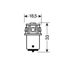 ΛΑΜΠΑΚΙ P21W 12V BA15s HYPER-LED18-thumb-2