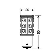 ΛΑΜΠΑΚΙ P21W 12V BA15s HYPER-LED 81-thumb-2