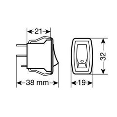 ΔΙΑΚΟΠΤΗΣ ROCKER 12/24V (LED 10A - ΜΠΛΕ)-thumb-2