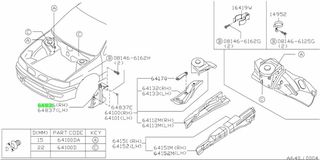ΚΑΛΥΜΜΑ  ΠΛΑΣΤΙΚΟ ΠΛΑΙΝΟ ΔΕΞΙ NISSAN PRIMERA  P11 P10  648389F000