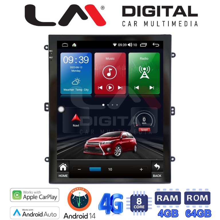 LM Digital - LM C8997 GPS Οθόνη OEM Multimedia τύπου Tesla 9,7inch (CarPlay/AndroidAuto/BT/GPS/WIFI/GPRS)