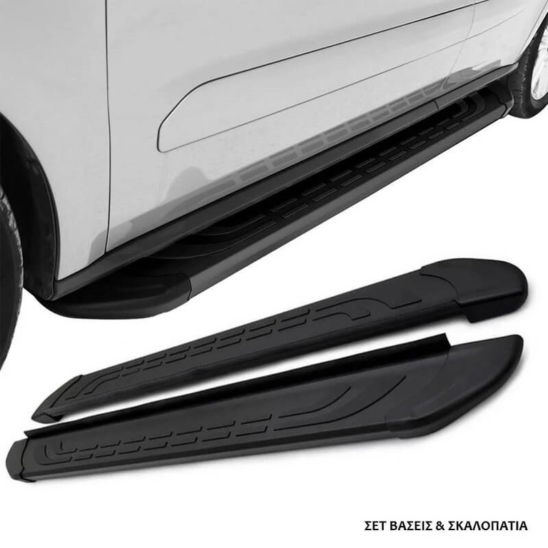 Πλαινά Σκαλοπάτια Με Βάσεις Για Suzuki Suzuki Vitara 2015- FABA Black 163cm 2 Τεμάχια Αλουμινίου